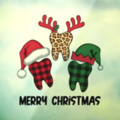 Vrolijke kersttanden raamsticker (Vel 3)