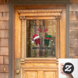 Vrolijke kersttanden raamsticker