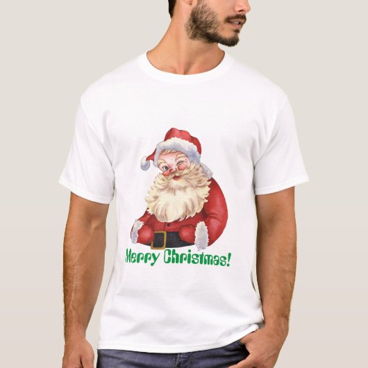 Vrolijke kersttekst afgedrukt Ho ho Jingle Bells T-shirt (Voorkant)