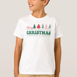 Vrolijke kersttekst, jongens t-shirt