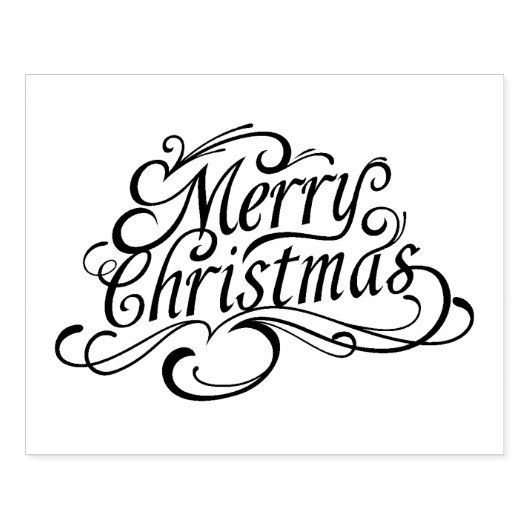 Vrolijke kersttekst, klokken en hulst rubberstempel (Afrduk)