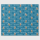 VROLIJKE KERSTTEKST MET Gingerbread Mannen Cadeaupapier (Vlak)