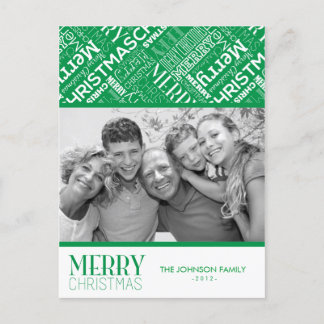 Vrolijke Kersttekst Ontwerp Fotokaart Feestdagenkaart