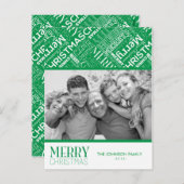 Vrolijke Kersttekst Ontwerp Fotokaart Feestdagenkaart (Voorkant / Achterkant)