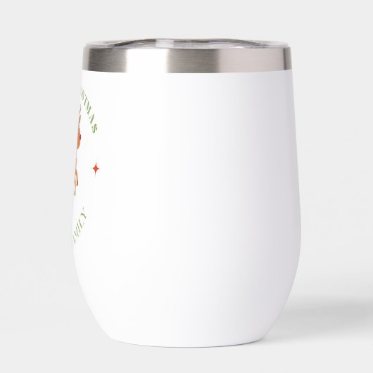 Vrolijke kersttekst rendier wit (Achterkant)