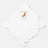 Vrolijke kersttekst rendier wit bedankdoosjes (Ongevouwen)