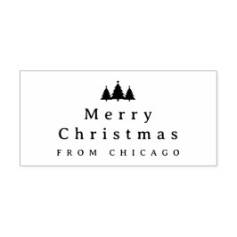 Vrolijke Kersttekst Zelf Inking Rubber Stamp Zelfinktende Stempel