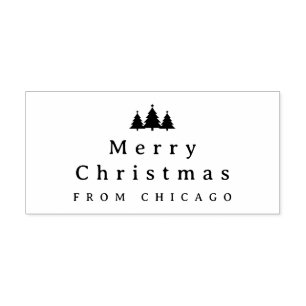 Vrolijke Kersttekst Zelf Inking Rubber Stamp Zelfinktende Stempel