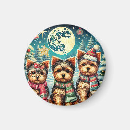  vrolijke kerstterriër Yorskhire Yorkie Magneet