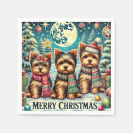  vrolijke kerstterriër Yorskhire Yorkie Servet