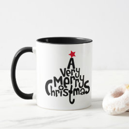 Vrolijke kerstthee en -koffie mok