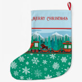 Vrolijke kersttrein en Scotty Dog Grote Kerstsok (Achterkant)