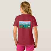 Vrolijke kersttrein en Scotty Dog T-shirt (Achterkant volledig)