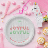 Vrolijke kersttrui typografie papieren bordje (Feest)