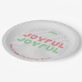 Vrolijke kersttrui typografie papieren bordje (Gekanteld)