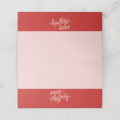 Vrolijke kersttypografie in het rood | Vakantie Plaatskaartje (Buitenkant ongevouwen)