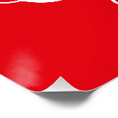 Vrolijke Kersttypografie Licht Rood Wit Perfect Poster (Hoek)