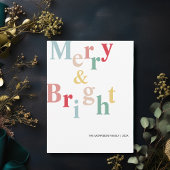 Vrolijke kersttypografie Modern Feestdagenkaart