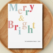 Vrolijke kersttypografie Modern Feestdagenkaart