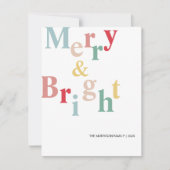 Vrolijke kersttypografie Modern Feestdagenkaart (Voorkant)