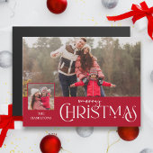 Vrolijke kersttypografie Red Two-Photo