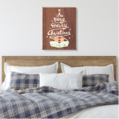 Vrolijke kersttypografie Reinders Canvas Print (Insitu (Slaapkamer))