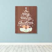 Vrolijke kersttypografie Reinders Canvas Print (Insitu (Houten vloer))