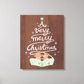 Vrolijke kersttypografie Reinders Canvas Print (Voorkant)