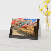 Vrolijke Kerstuitnodiging aan Kerstmarkt Kaart (Gele Bloem)