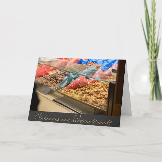 Vrolijke Kerstuitnodiging aan Kerstmarkt Kaart (Voorkant)