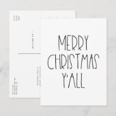 Vrolijke kerstvakantie briefkaart (Voorkant / Achterkant)