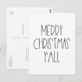 Vrolijke kerstvakantie briefkaart (Voorkant / Achterkant)