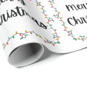 Vrolijke kerstverlichting Inpakpapier (Rol Hoek)