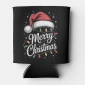 Vrolijke kerstverlichting Santa Hat Xmas Family Blikjeskoeler (Voorkant)