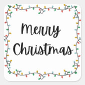 Vrolijke kerstverlichting Sticker (Voorkant)