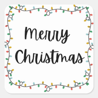 Vrolijke kerstverlichting Sticker