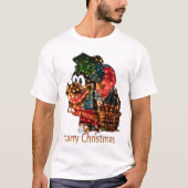 Vrolijke kerstverlichting t-shirt (Voorkant)