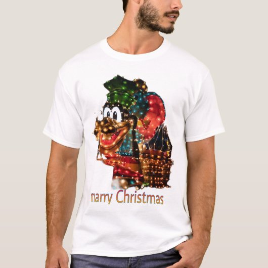 Vrolijke kerstverlichting t-shirt (Voorkant)
