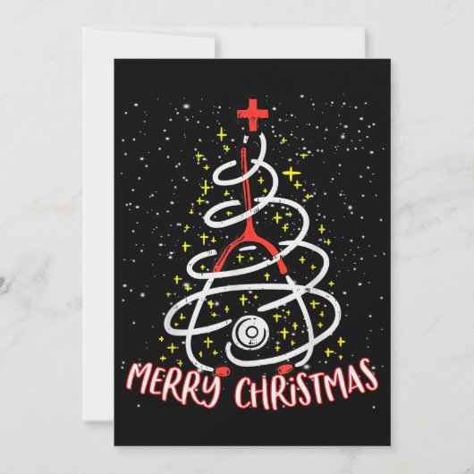 Vrolijke Kerstverpleegster Grappig PICU Verpleegst Kaart (Voorkant)