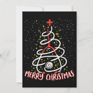 Vrolijke Kerstverpleegster Grappig PICU Verpleegst Kaart