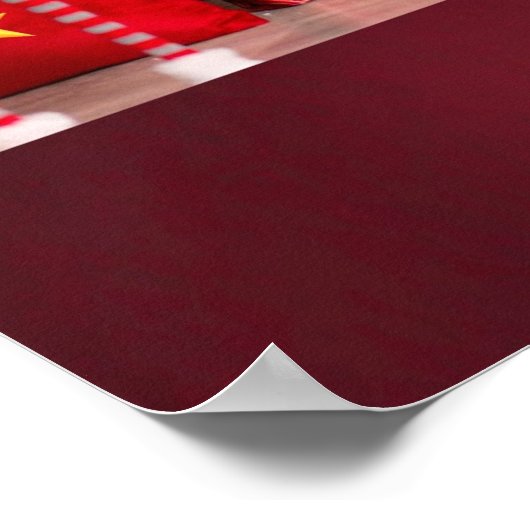 Vrolijke kerstversiering poster (Hoek)