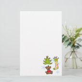 Vrolijke kerstversieringen briefpapier (Staand voorkant)