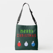 Vrolijke kerstversieringen crossbody tas (Achterkant)