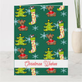 Vrolijke kerstversieringen kaart (Voorkant)