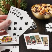 Vrolijke kerstvibes alleen Kerstmis Pokerkaarten (Insitu)