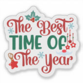 Vrolijke kerstviering Sticker (Voorkant)