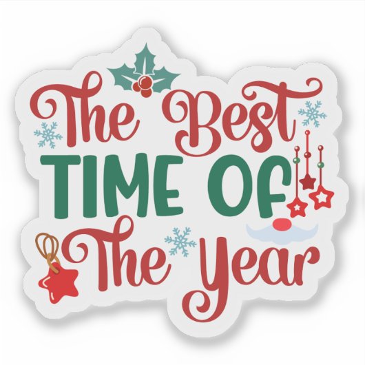 Vrolijke kerstviering Sticker (Voorkant)