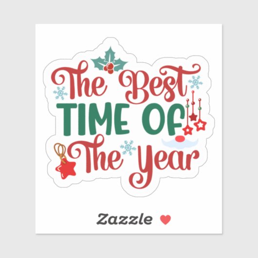 Vrolijke kerstviering Sticker (Vel)