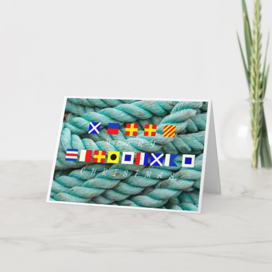 Vrolijke kerstvlaggen kaart (Voorkant)