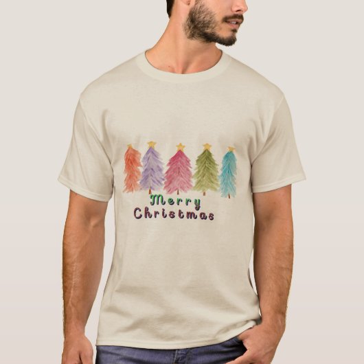 Vrolijke kerstwarme wensen t-shirt (Voorkant)